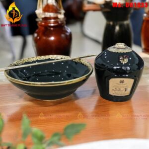Điếu bát chivas 21 màu xanh đen bọc đồng mã DB1033