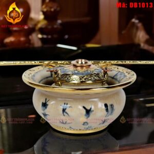 Điếu bát hút thuốc lào kiểu cổ bọc đồng mã DB1013